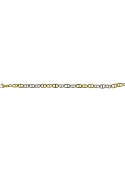 Bracelet maille marine or bicolore 18 carats
