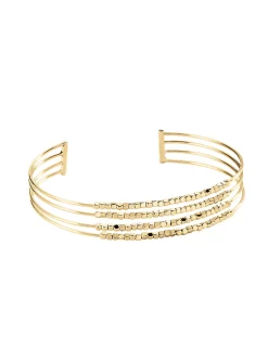 Bracelet manchette Agatha Creobill laiton doré