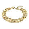 Bracelet Multi Rang Lotus Style Urban Woman_x005f_x000D_Acier doré