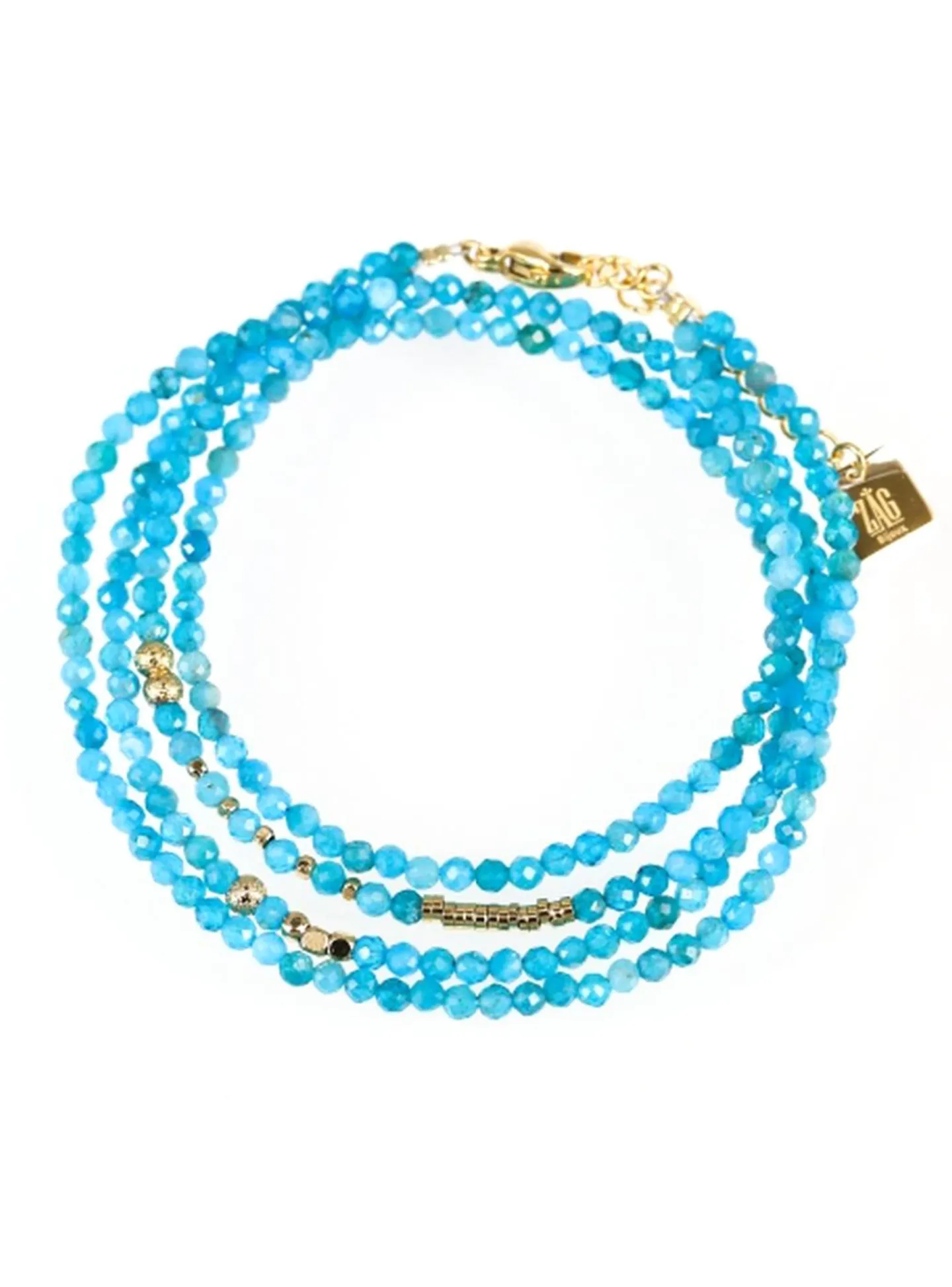 Bracelet multirang Zag Bijoux Favela turquoise