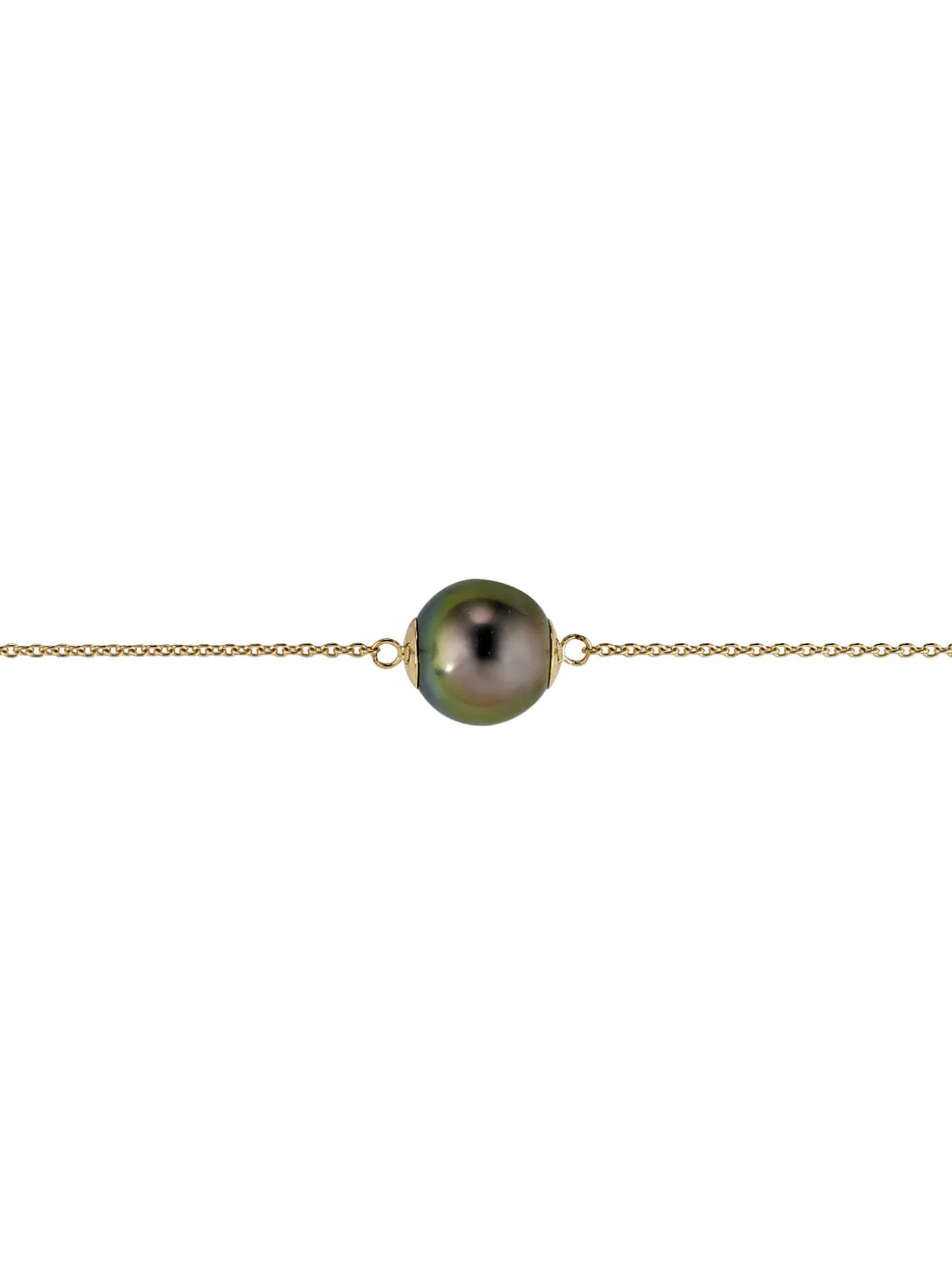 Bracelet or jaune 18 carats perle de Tahiti 8/9 mm