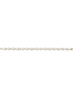 Bracelet perles de culture olive et boules or