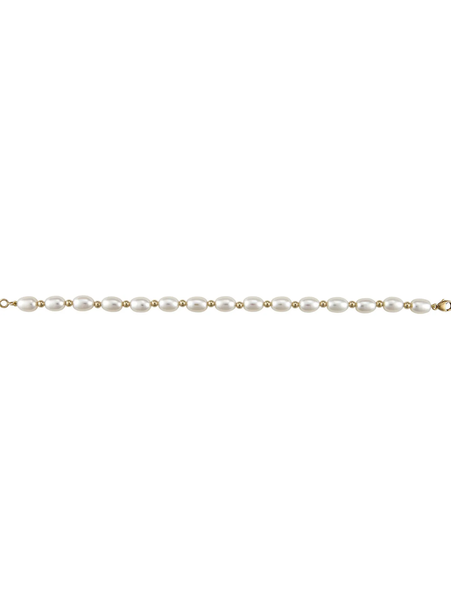 Bracelet perles de culture olive et boules or