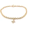 Bracelet plaqué or pampille croix basque