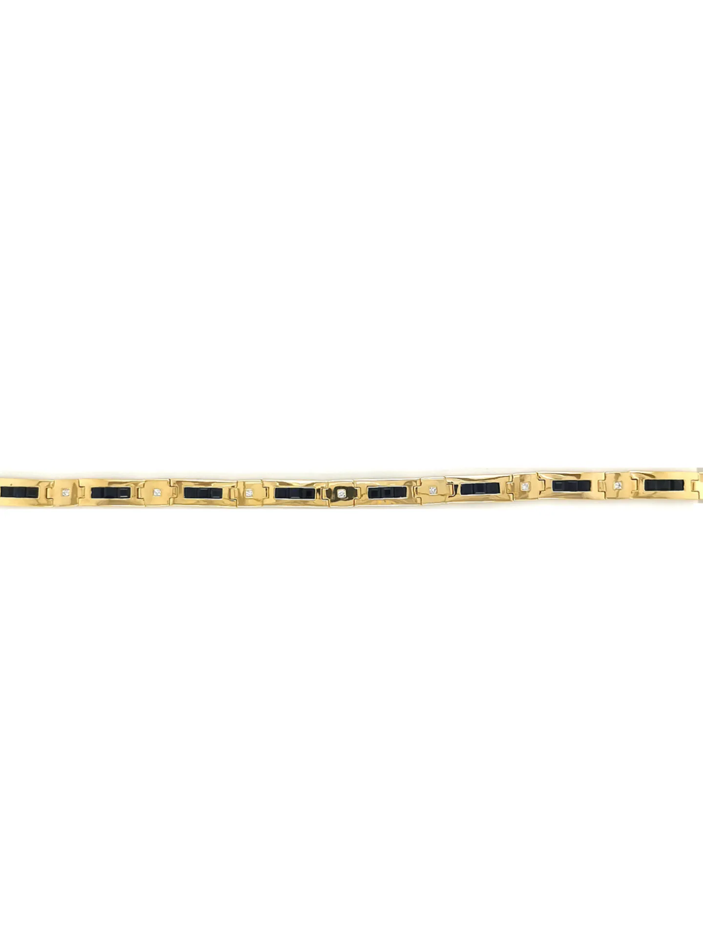 Bracelet saphir et diamants en or 18 carats
