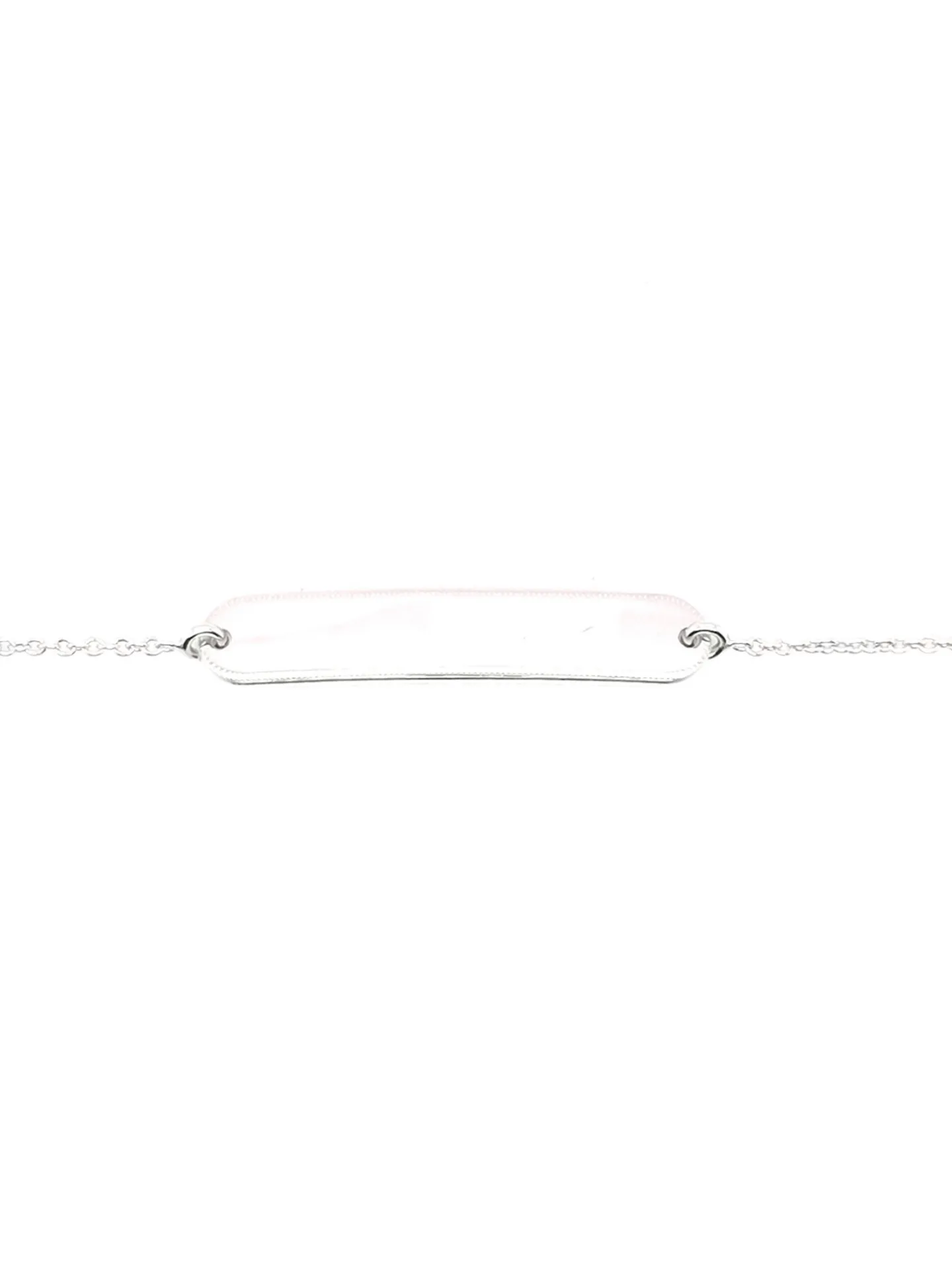 Bracelet Saunier identité argent rectangulaire