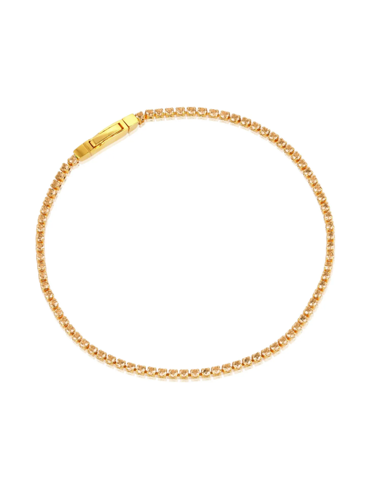 Bracelet Sif Jakobs Ellera argent plaqué or_x005f_x000D_oxydes de zirconium champagne 17 cm