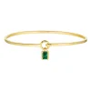Bracelet Sif Jakobs Roccanova argent palqué or_x005f_x000D_pampille oxyde de zirconium vert