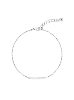 Bracelet souple Agatha Barshine_x005f_x000D_argent et oxyde de zirconium
