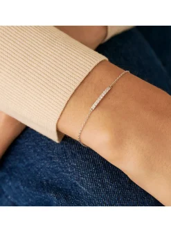 Bracelet souple Agatha Barshine_x005f_x000D_argent et oxyde de zirconium