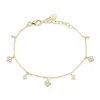 Bracelet souple Agatha Beloved argent doré pampilles