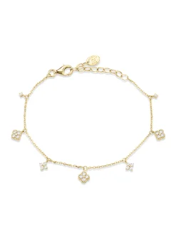 Bracelet souple Agatha Beloved argent doré pampilles