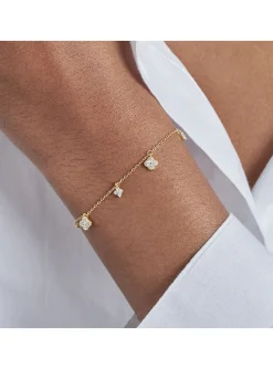 Bracelet souple Agatha Beloved argent doré pampilles