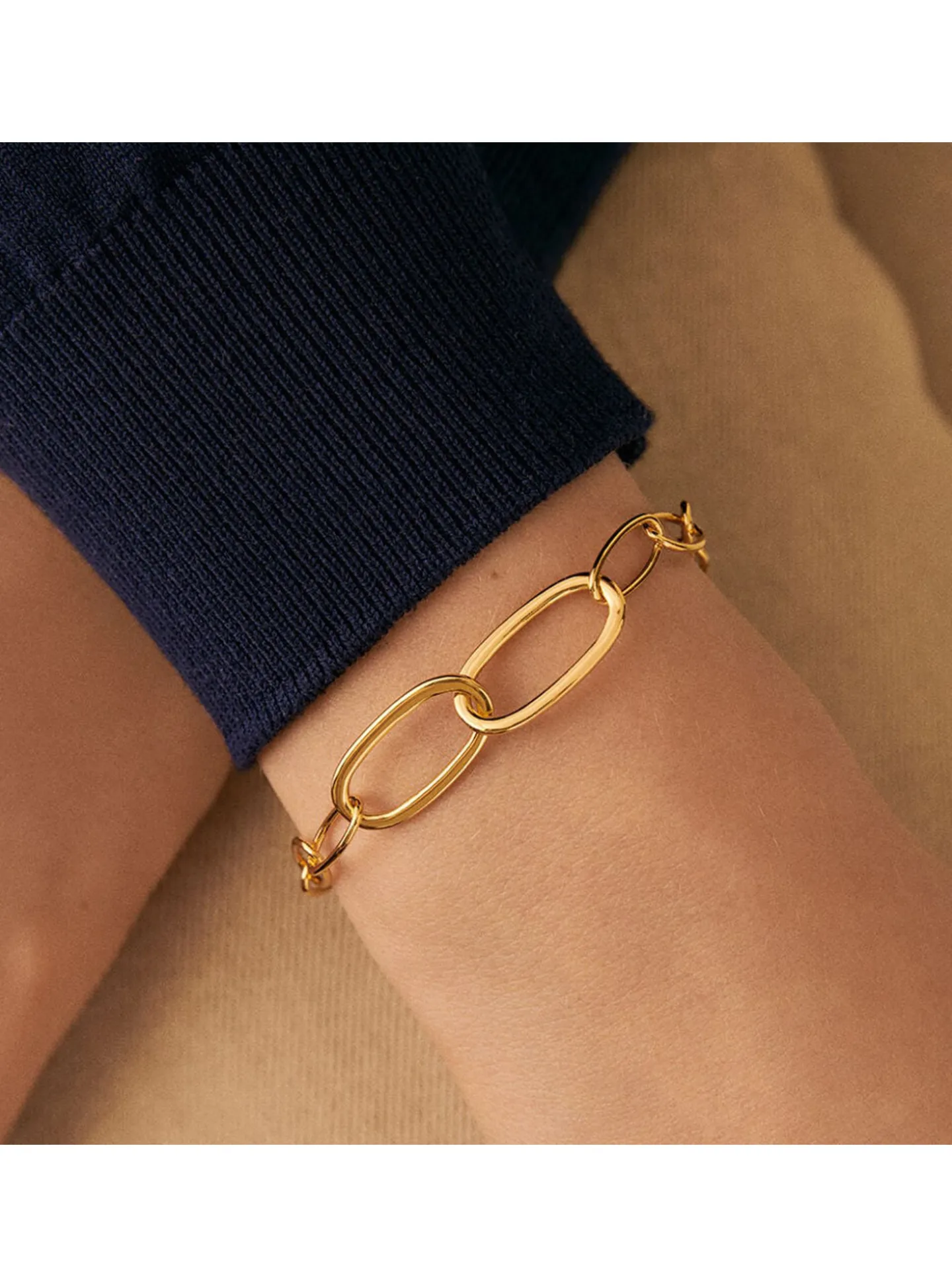 Bracelet souple Agatha Chain doré