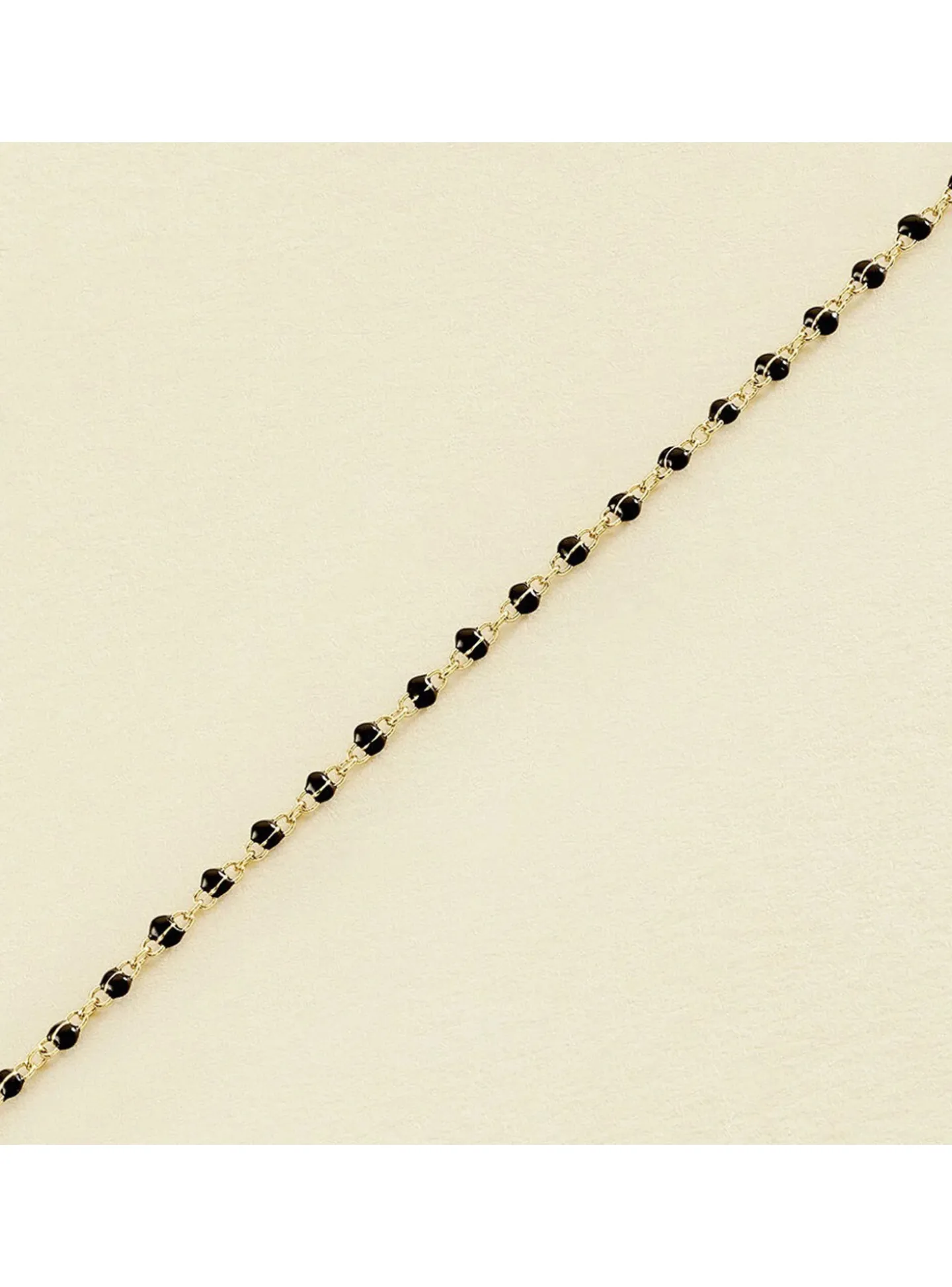 Bracelet souple Agatha Smarty doré perles émail noir