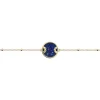 Bracelet souple Les Cadettes doré lapis lazuli
