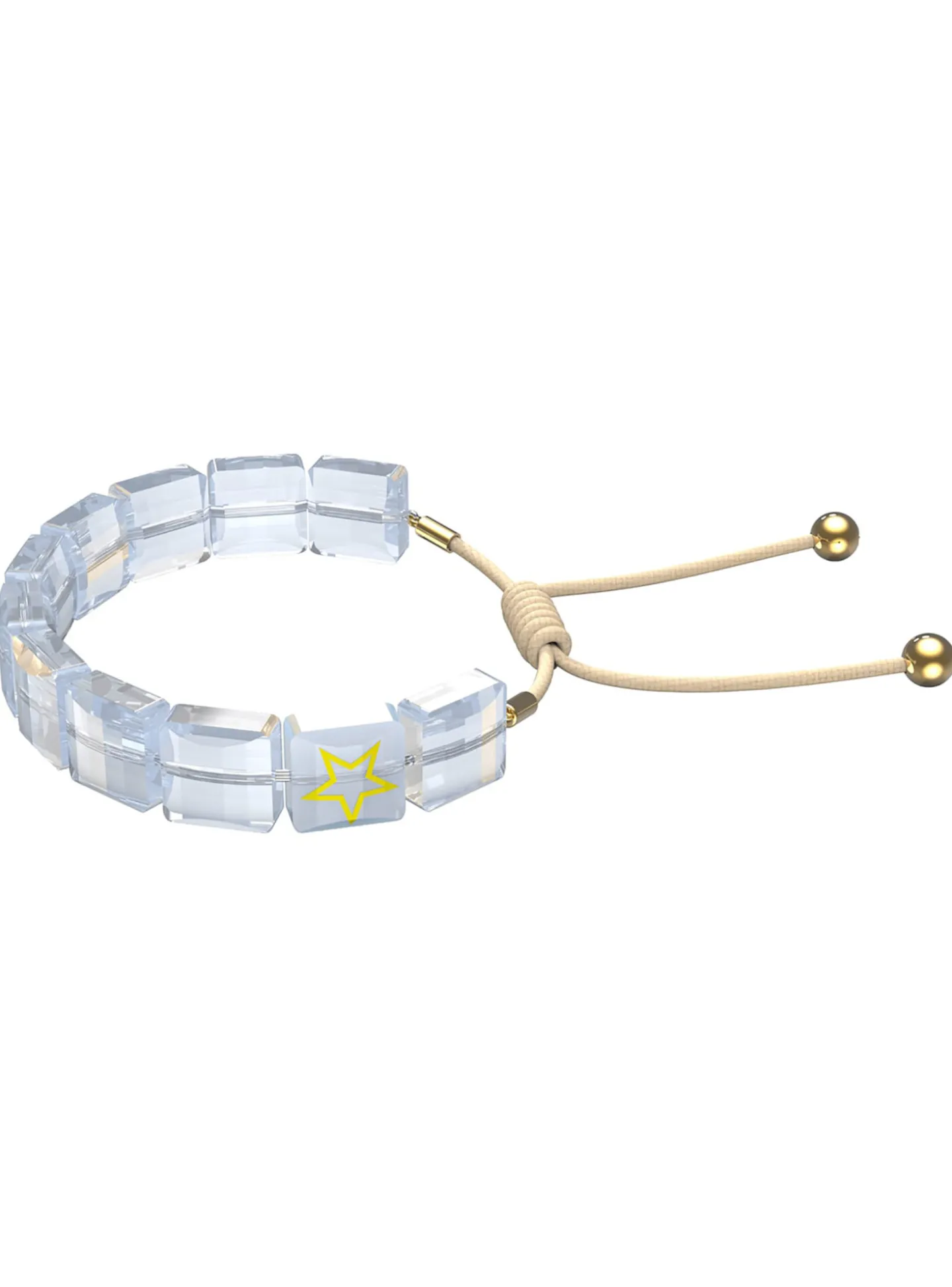 Bracelet Swarovski Letra doré étoile
