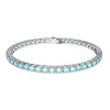 Bracelet Swarovski Matrix tennis bleu M