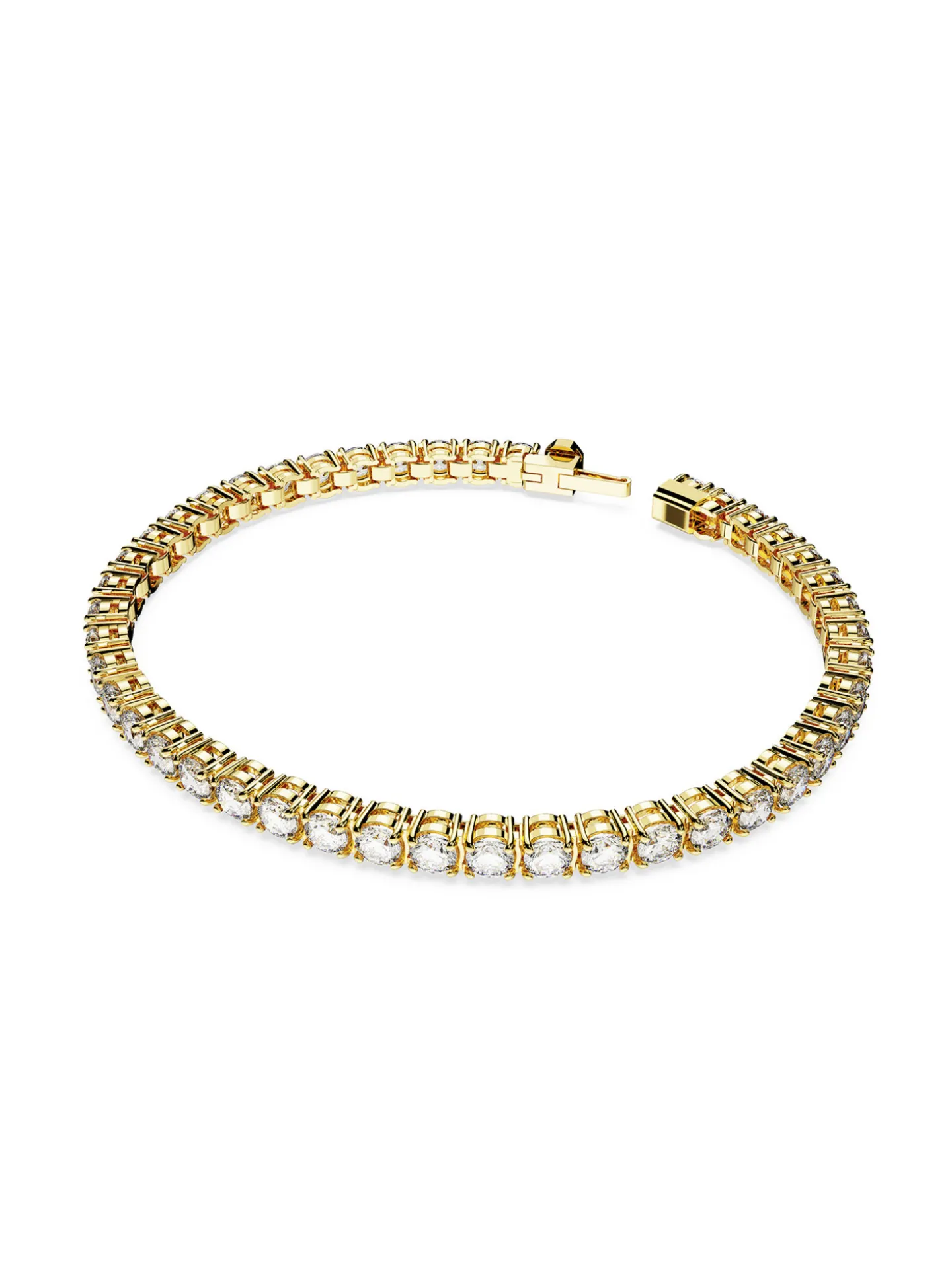 Bracelet Swarovski Matrix Tennis M_x005f_x000D_placage doré