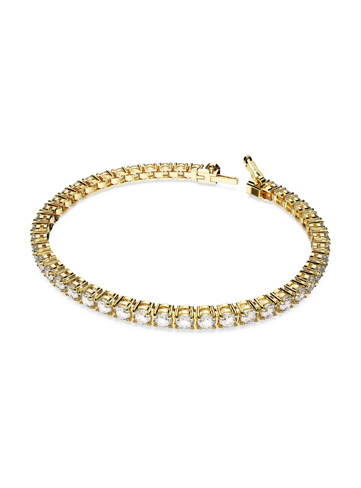 Bracelet Swarovski Matrix Tennis doré L