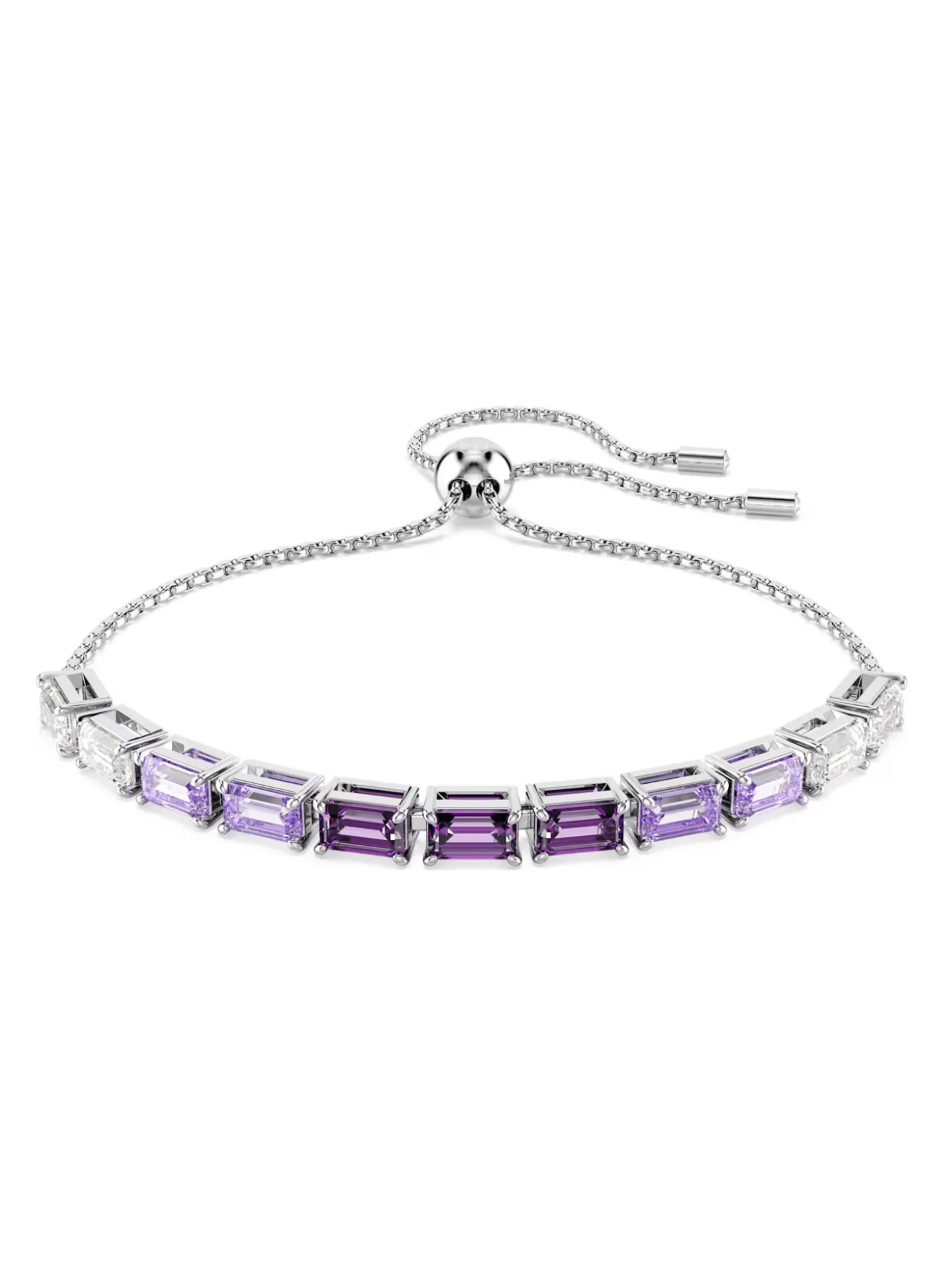 Bracelet Swarovski Tennis Matrix violet_x005f_x000D_taille baguette