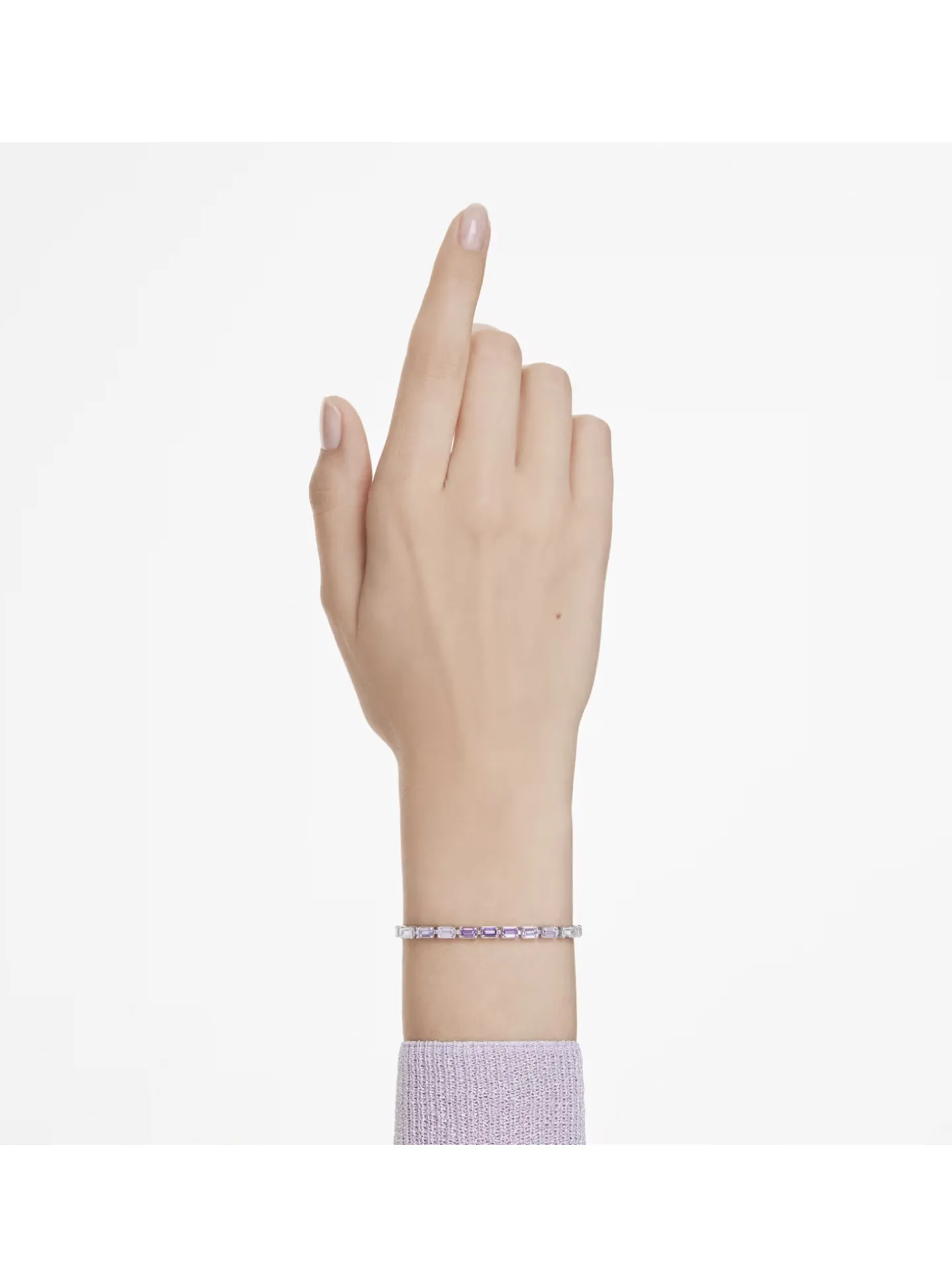 Bracelet Swarovski Tennis Matrix violet_x005f_x000D_taille baguette