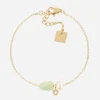 Bracelet Zag Bijoux acier doré perle et amazonite
