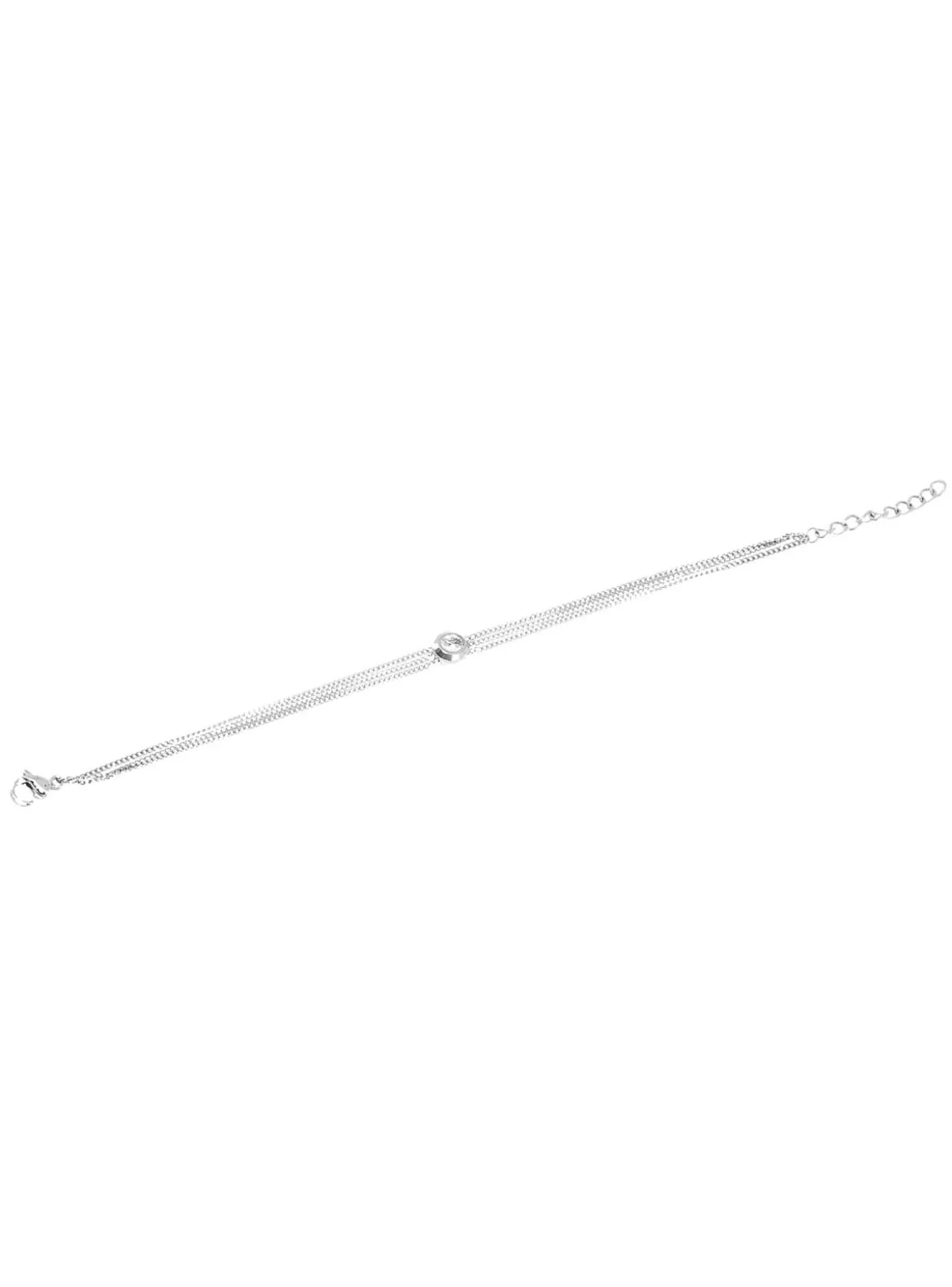Bracelet Zag Bijoux acier solitaire zirconium