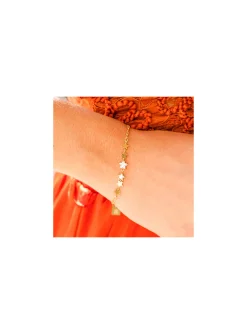 Bracelet Zag Bijoux Akiva acier doré étoiles oxydes