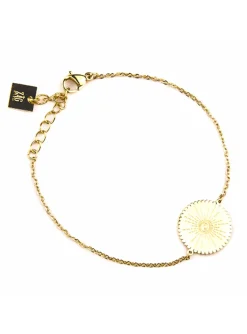 Bracelet Zag Bijoux Bagan acier doré