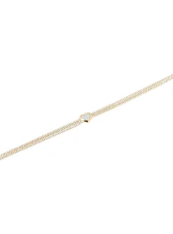 Bracelet Zag Bijoux Cintra acier doré coeur nacre