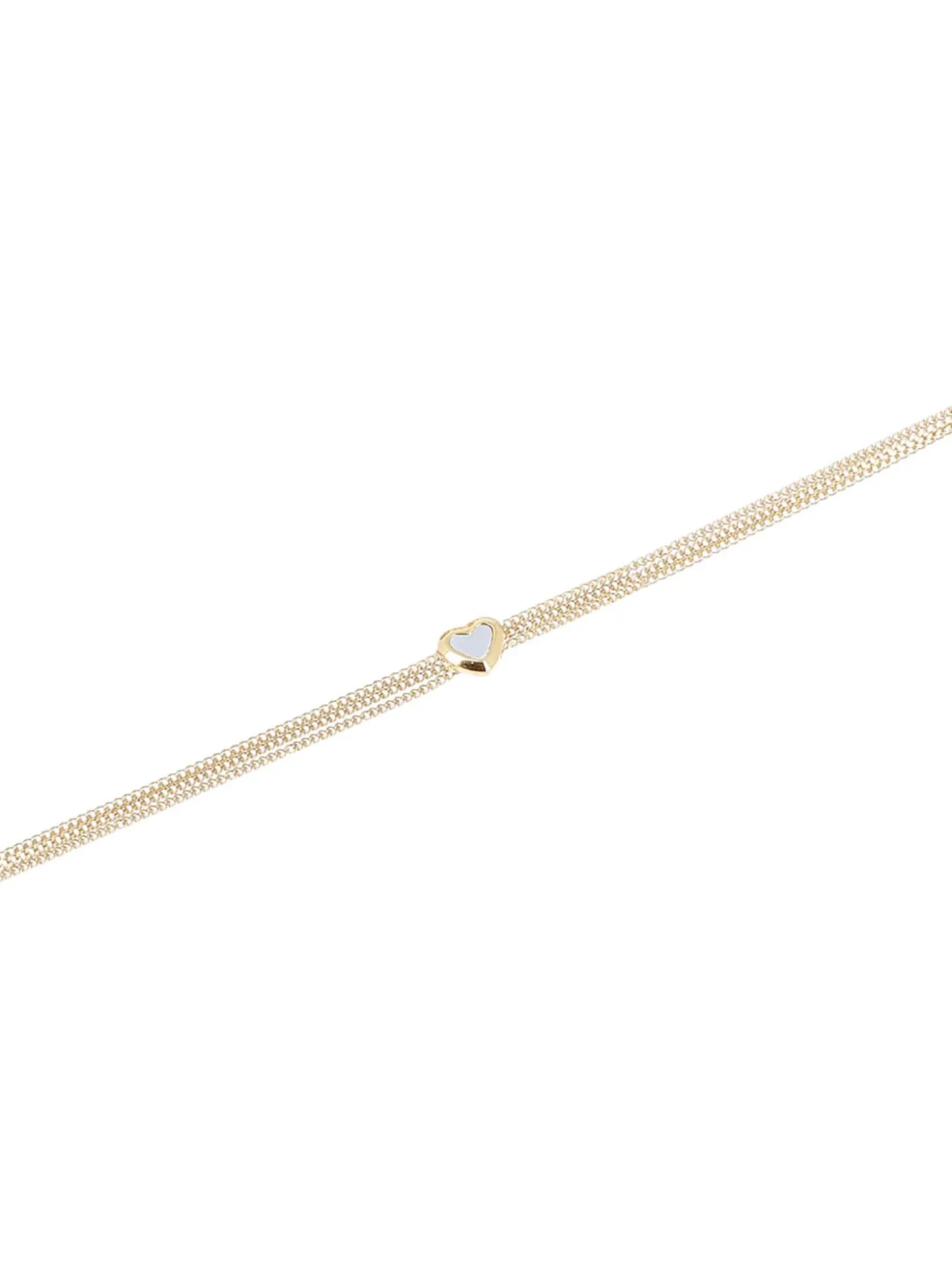 Bracelet Zag Bijoux Cintra acier doré coeur nacre