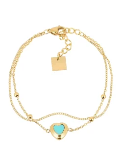 Bracelet Zag Bijoux Coeur Turquoise