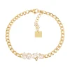 Bracelet Zag Bijoux Cosia acier doré zirconium