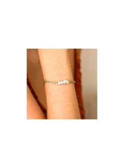 Bracelet Zag Bijoux Cosia acier doré zirconium