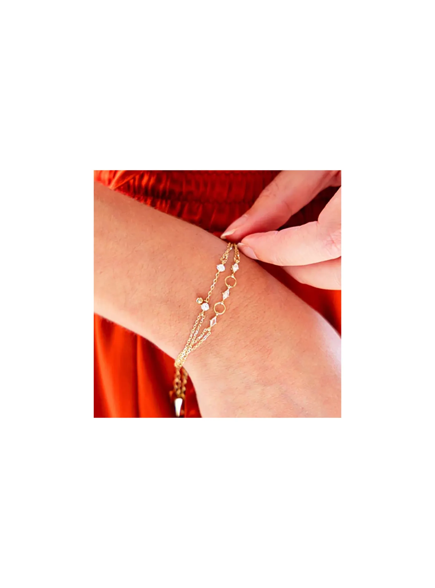 Bracelet Zag Bijoux Deneba acier doré oxydes