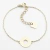 Bracelet Zag Bijoux Divine anneau acier doré