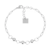 Bracelet Zag Bijoux Enia acier demi-perles oxydes
