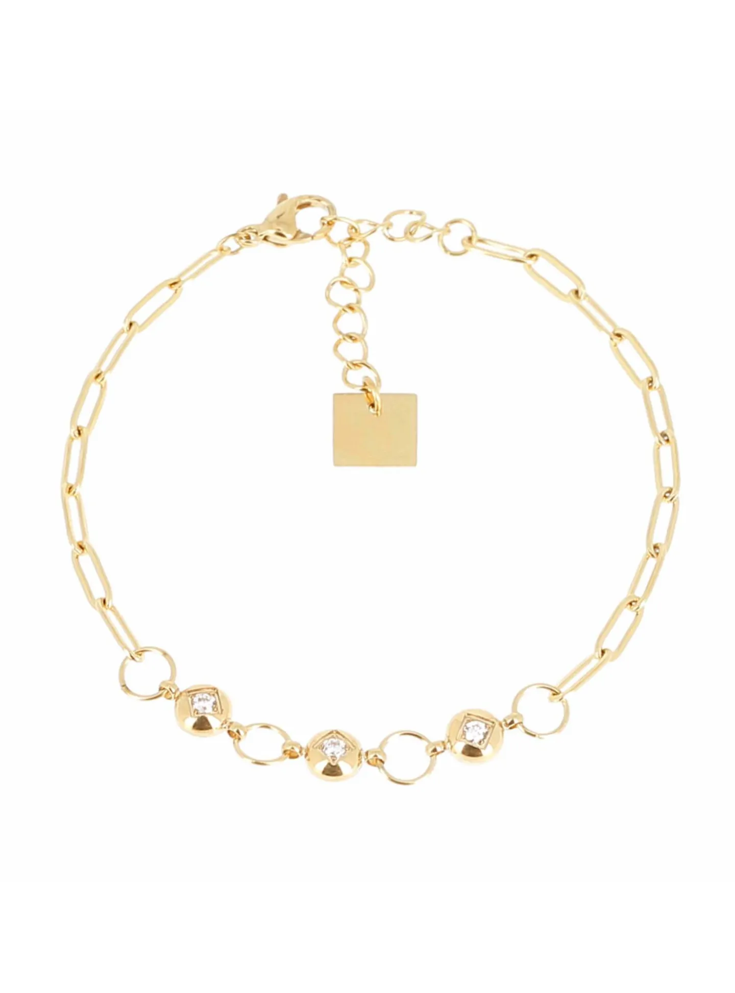 Bracelet Zag bijoux Enia acier doré OZ