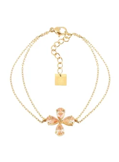 Bracelet Zag Bijoux Estial acier doré nude