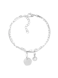 Bracelet Zag Bijoux Fretia acier 2 pampilles