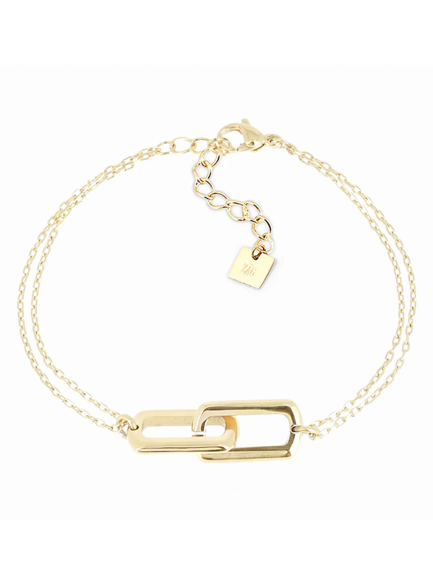 Bracelet Zag Bijoux Gamma acier doré