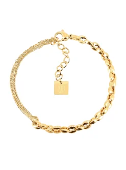 Bracelet Zag Bijoux maillon acier doré
