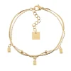 Bracelet Zag Bijoux multirangs acier doré