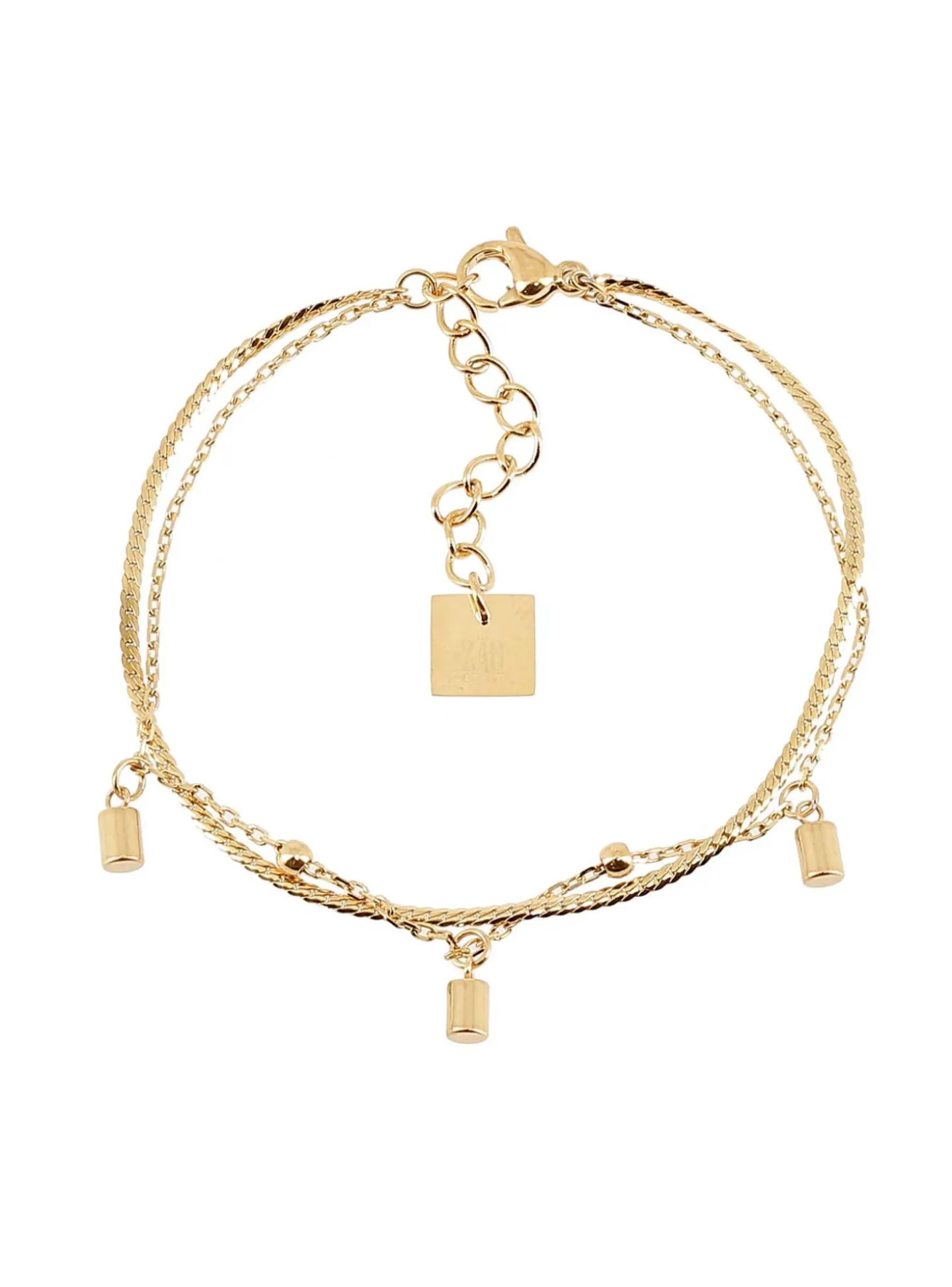Bracelet Zag Bijoux multirangs acier doré