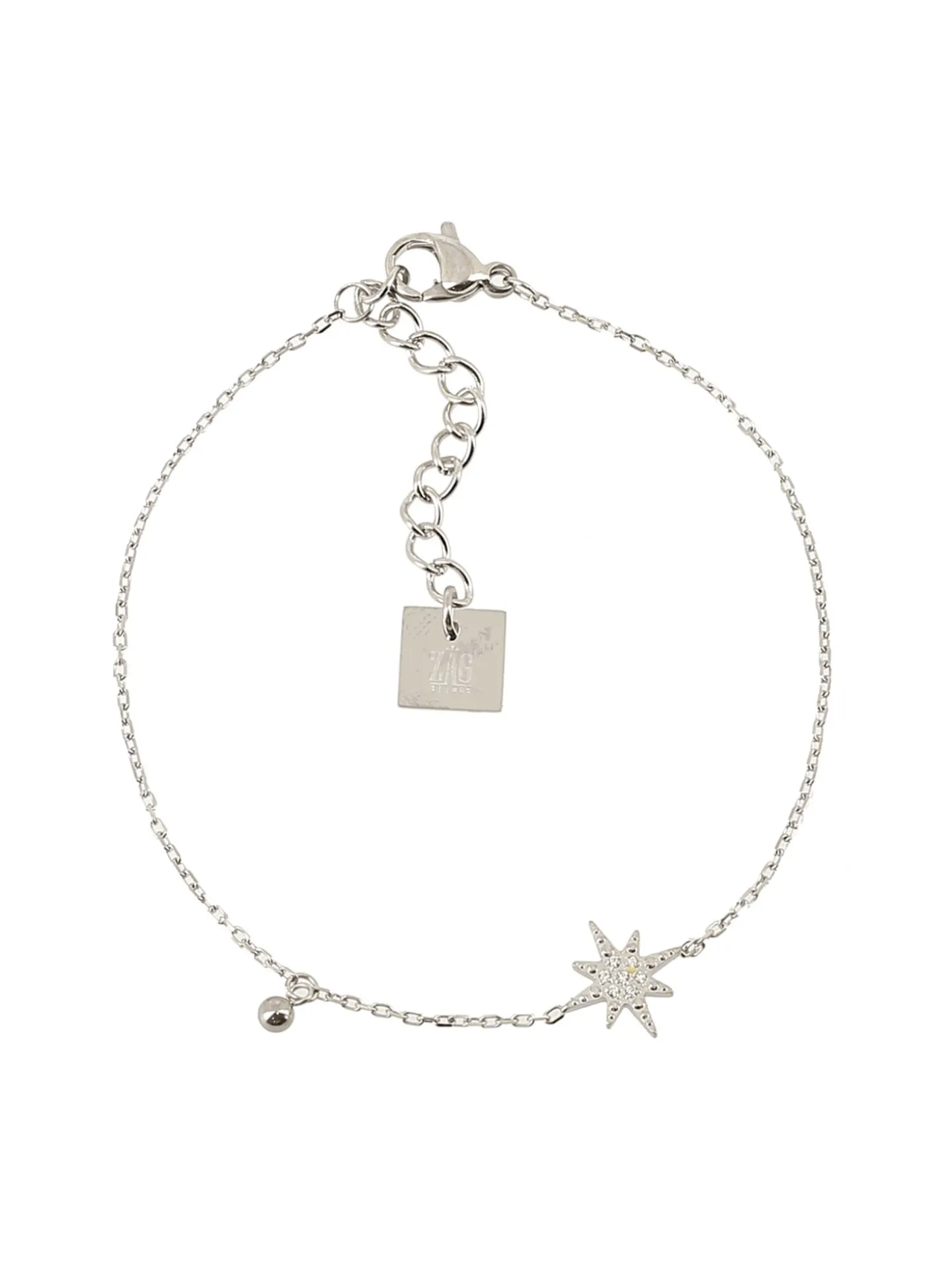 Bracelet Zag Bijoux Newton acier étoile oxydes
