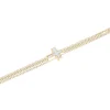 Bracelet Zag Bijoux Olyde acier doré croix nacre