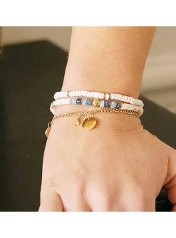 Bracelet Zag Bijoux Pastillas pampilles rondes_x005f_x000D_et trèfle