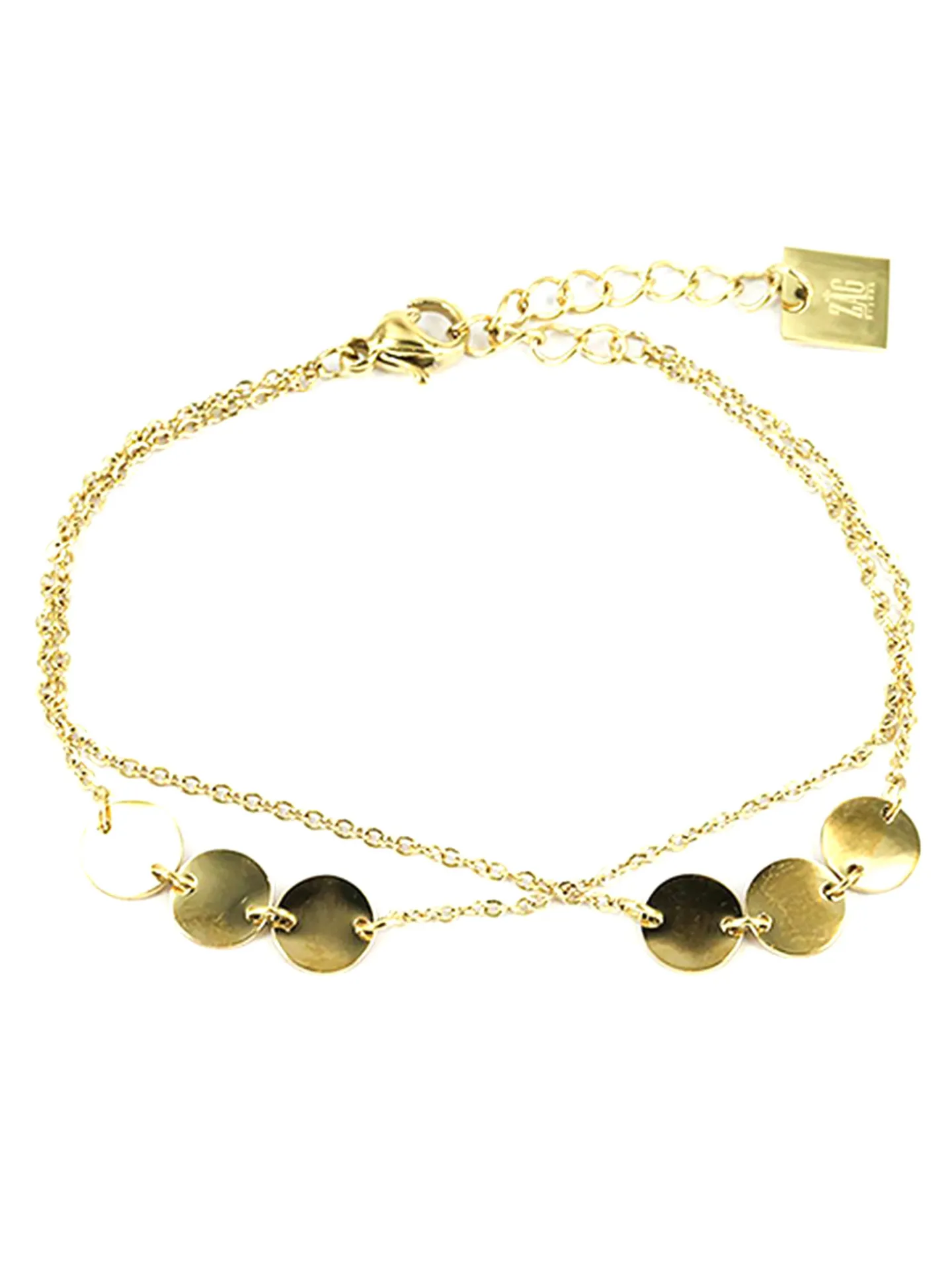 Bracelet Zag Bijoux Planet acier doré