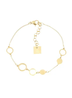 Bracelet Zag Bijoux Pluie acier doré